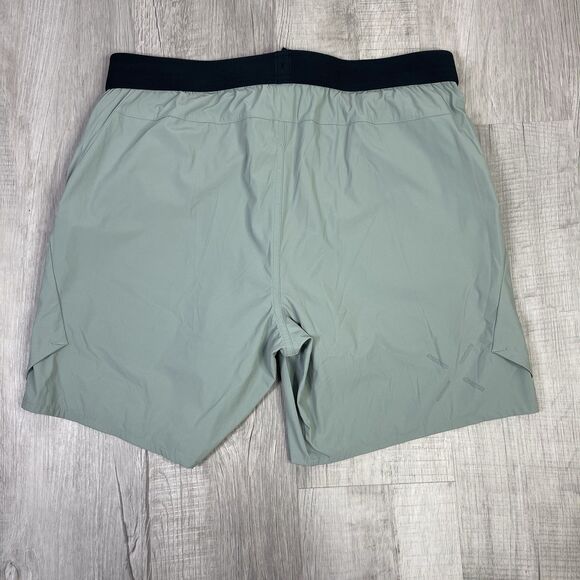 Ten Thousand Tactical Shorts Men Large Green Stretch Mid Rise Drawstring Gym A - Picture 8 of 8